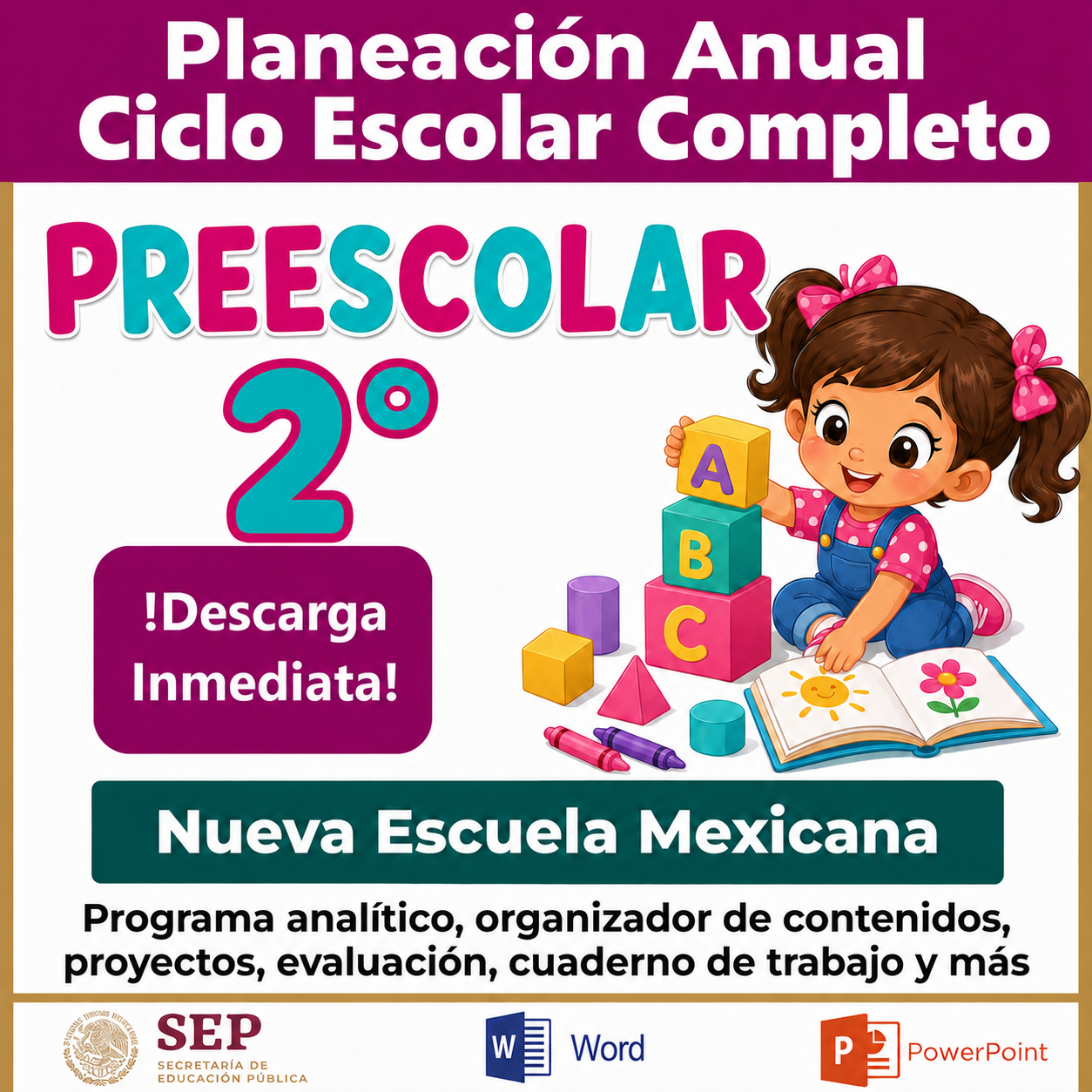 Preescolar 3° Grado - Planeación Ciclo Completo