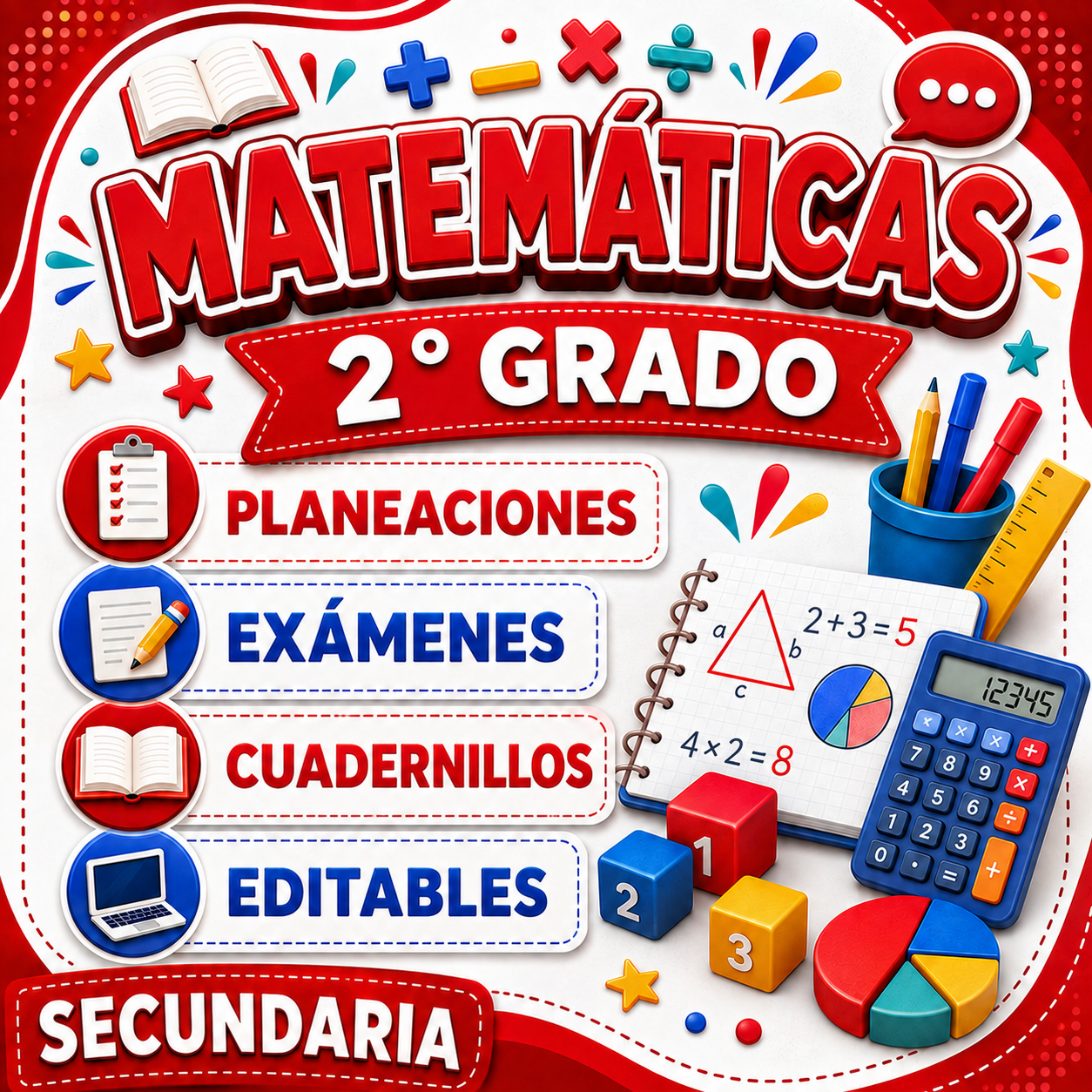 Matemáticas Paquete 2° Grado de Secundaria