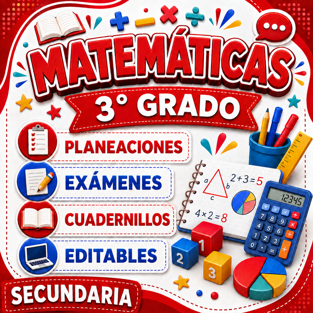 Matemáticas Paquete 3° Grado de Secundaria