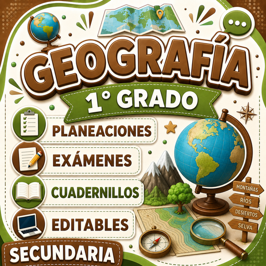 Geografía Paquete 1° Grado de Secundaria