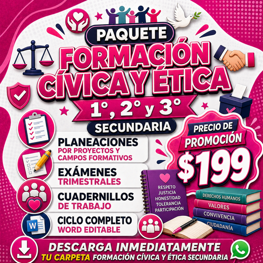 Formación Cívica y Ética 1°, 2° y 3° de Secundaria