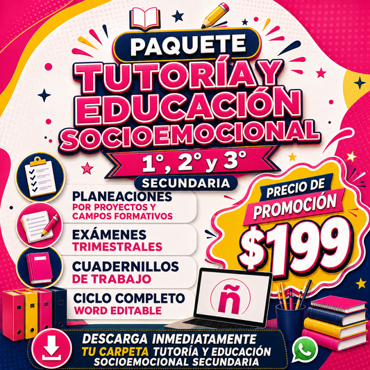 Tutoría y Educación Socioemocional Paquete 1°, 2° y 3° Grado de Secundaria