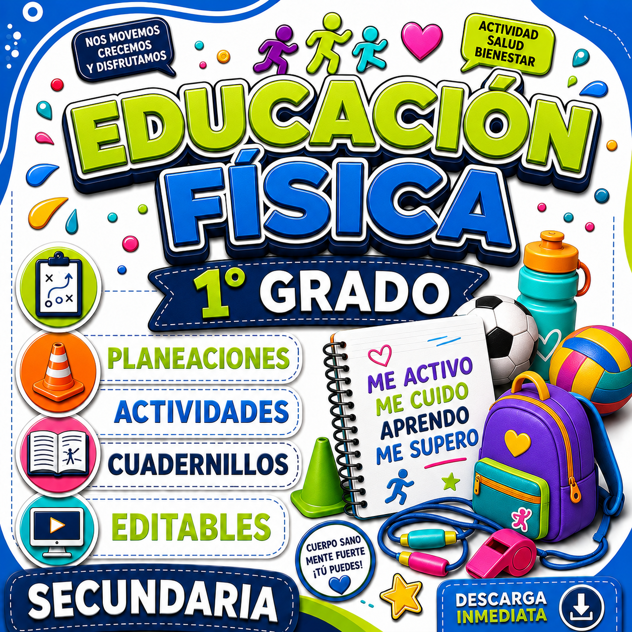 Educación Física Paquete 1° Grado de Secundaria