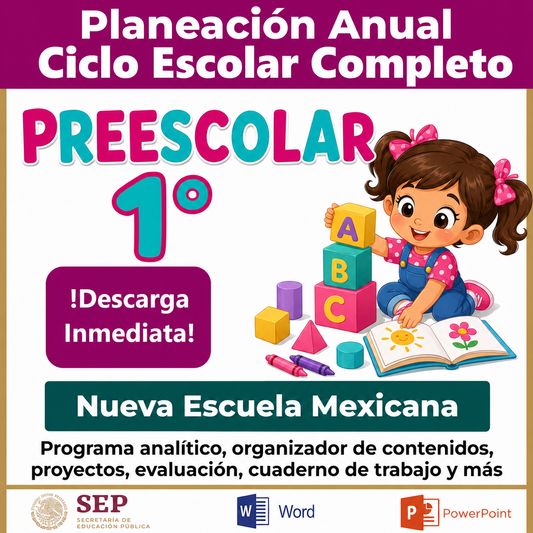 Preescolar 1° Grado - Planeación Ciclo Completo